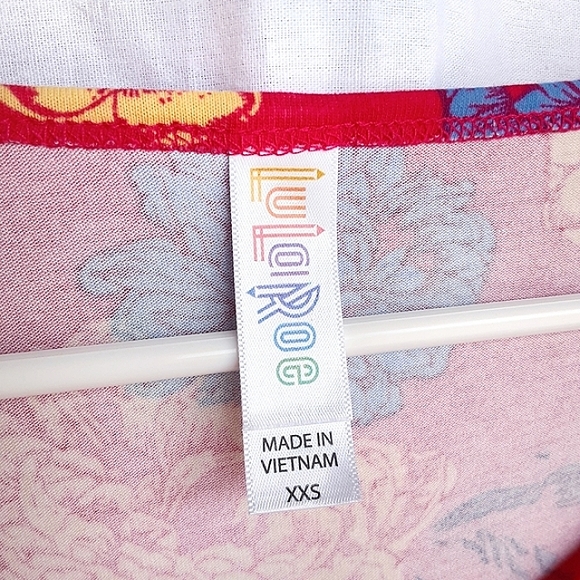 NWT LULAROE Perfect-T Floral Side Split Hem Tunic Top Size XXS / Medium - Picture 8 of 9